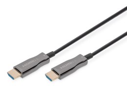 Kabel DIGITUS połączeniowy hybrydowy AOC HDMI 2.0 Premium High Speed Ethernet 4K60Hz UHD HDMI A/HDMI A M/M czarny 20m