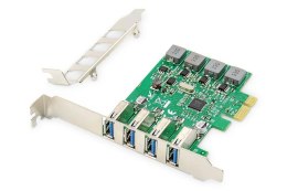 Kontroler USB 3.0 DIGITUS PCIe, 4x USB 3.0, Low Profile, Chipset VL805