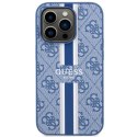 Guess nakładka do iPhone 14 Pro Max 6,7" GUHMP14XP4RPSB niebieska hardcase Magsafe 4G Printed Stripes