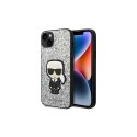 Karl Lagerfeld nakładka do iPhone 14 Pro Max 6,7" KLHCP14XGFKPG srebrna HC Glitter Flakes Ikonik