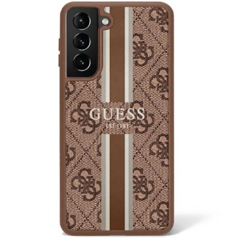 Guess nakładka do Samsung Galaxy S23 GUHCS23SP4RPSW brązowa hardcase 4G Printed Stripe