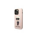 Karl Lagerfeld nakładka do iPhone 14 Pro 6,1" KLHCP14LSNIKBCP różowa hard case Silicone NFT Ikonik