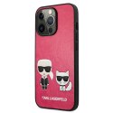 Karl Lagerfeld nakładka do iPhone 13 Pro / 13 6,1" KLHCP13LPCUSKCP fuksja hard case Iconic Karl & Choupette