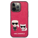 Karl Lagerfeld nakładka do iPhone 13 Pro / 13 6,1" KLHCP13LPCUSKCP fuksja hard case Iconic Karl & Choupette