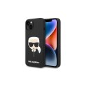 Karl Lagerfeld nakładka do iPhone 14 Plus 6,7" KLHCP14MSLKHBK hardcase czarny Silicone Karl`s Head