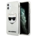 Karl Lagerfeld nakładka do iPhone 12 Mini 5,4" KLHCP12SSLFKPI jasno-różowe hard case Silicone Iconic