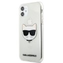 Karl Lagerfeld nakładka do iPhone 12 Mini 5,4" KLHCP12SSLFKPI jasno-różowe hard case Silicone Iconic