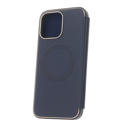 Etui Smart Gold Frame Mag do iPhone 14 Pro 6,1" granatowe Etui Smart Gold Frame Mag do iPhone 14 Pro 6,1" granatowe