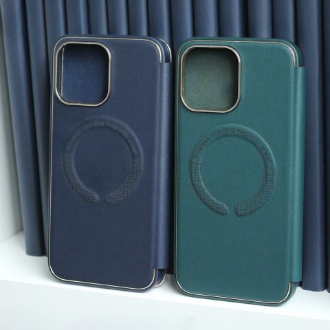 Etui Smart Gold Frame Mag do iPhone 14 Pro 6,1" granatowe Etui Smart Gold Frame Mag do iPhone 14 Pro 6,1" granatowe