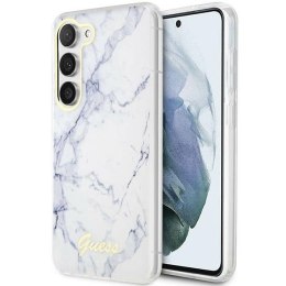 Guess nakładka do Samsung Galaxy S23 Plus GUHCS23MPCUMAH biała HC PU/TPU Marble