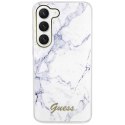 Guess nakładka do Samsung Galaxy S23 Plus GUHCS23MPCUMAH biała HC PU/TPU Marble