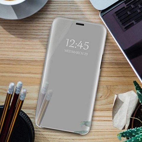 Etui Smart Clear View do Samsung Galaxy A15 4G / A15 5G srebrne Etui Smart Clear View do Samsung Galaxy A15 4G / A15 5G srebrne