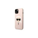 Karl Lagerfeld nakładka do iPhone 14 Pro Max 6,7" KLHMP14XSLKHLP różowa HC Silicone Karl Head