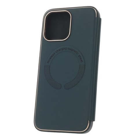Etui Smart Gold Frame Mag do iPhone 14 Pro 6,1" ciemnozielony Etui Smart Gold Frame Mag do iPhone 14 Pro 6,1" ciemnozielony