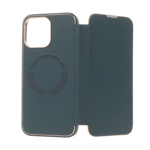 Etui Smart Gold Frame Mag do iPhone 14 Pro 6,1" ciemnozielony Etui Smart Gold Frame Mag do iPhone 14 Pro 6,1" ciemnozielony