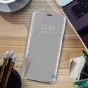 Etui Smart Clear View do Samsung Galaxy A14 4G / A14 5G srebrne