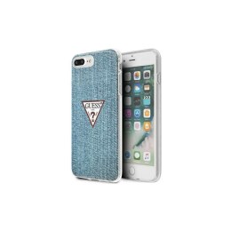 Guess nakładka do iPhone 7 Plus / 8 Plus GUHCI8LPCUJULLB jasno-niebieska hard case Jeans Collection