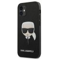 Karl Lagerfeld nakładka do iPhone 13 Pro / 13 6,1'' KLHCP13LSAKHBK czarne hard case Saffiano Ikonik Karl`s Head