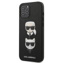 Karl Lagerfeld nakładka do iPhone 13 Pro / 13 6,1" KLHCP13LSAKICKCBK czarna hard case Saffiano Karl & Choupette