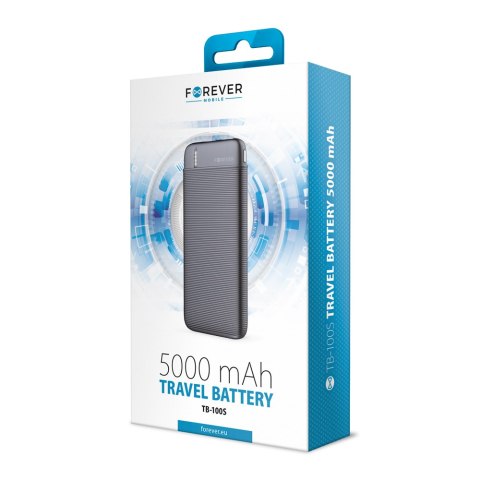Forever power bank TB-100S 5000 mAh czarny Forever power bank TB-100S 5000 mAh czarny