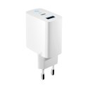 Forever ładowarka sieciowa GaN PD QC TC-06-33AC 1x USB-C 1x USB 33W biała