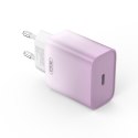 XO ładowarka sieciowa CE18 PD 30W 1x USB-C fioletowo-biała + kabel USB-C - Lightning