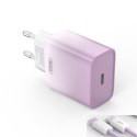 XO ładowarka sieciowa CE18 PD 30W 1x USB-C fioletowo-biała + kabel USB-C - USB-C