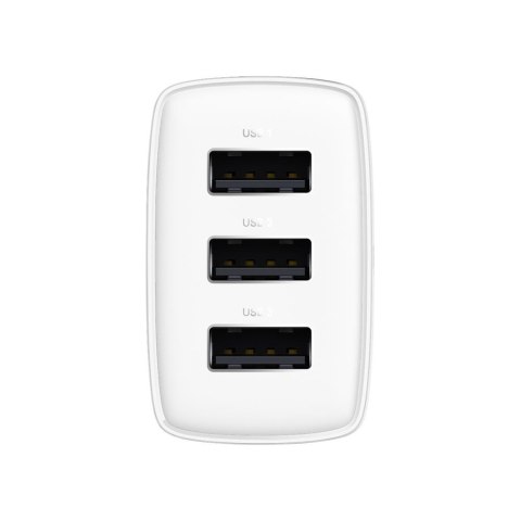 Baseus ładowarka sieciowa Compact 3 x USB biała 17W Baseus ładowarka sieciowa Compact 3 x USB biała 17W