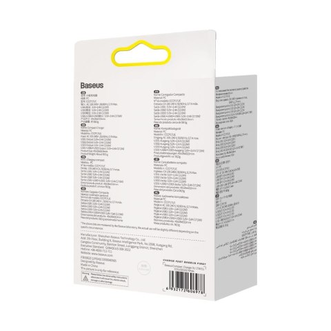 Baseus ładowarka sieciowa Compact 3 x USB biała 17W Baseus ładowarka sieciowa Compact 3 x USB biała 17W