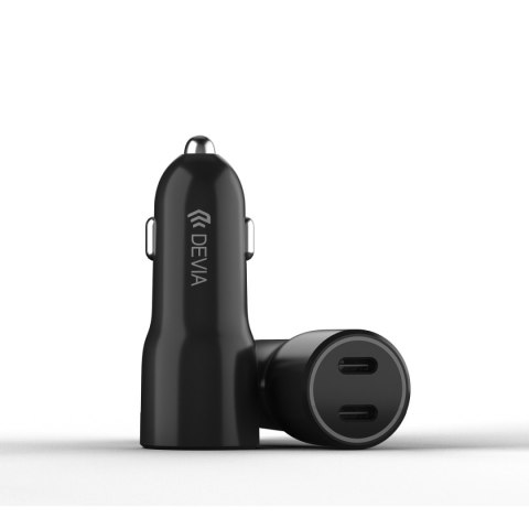 Devia ładowarka samochodowa Smart PD 2x USB-C 40W czarna Devia ładowarka samochodowa Smart PD 2x USB-C 40W czarna
