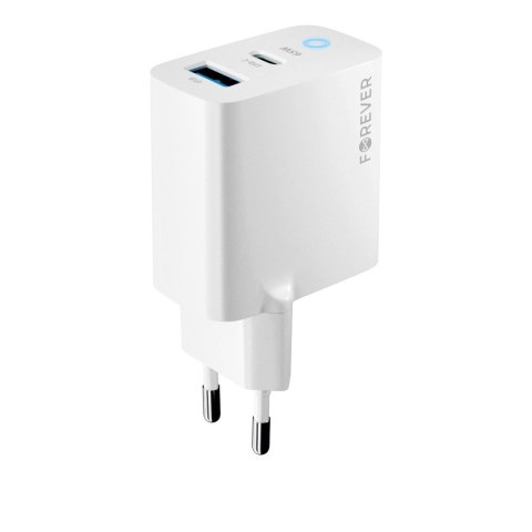 Forever ładowarka sieciowa GaN PD QC TC-06-65AC 1x USB-C 1x USB 65W biała Forever ładowarka sieciowa GaN PD QC TC-06-65AC 1x USB-C 1x USB 65W biała