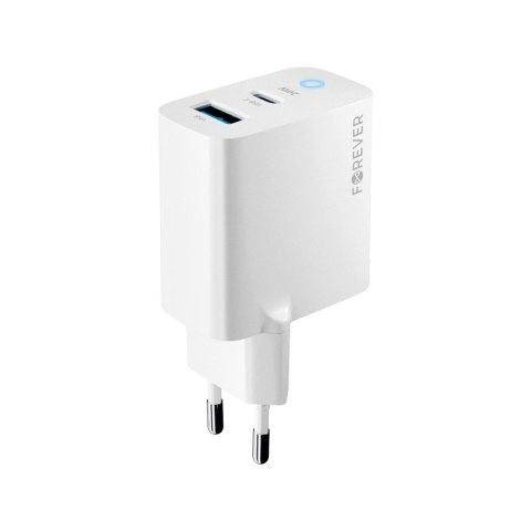 Forever ładowarka sieciowa PD QC TC-06-20AC 1x USB-C 1x USB 20W biała Forever ładowarka sieciowa PD QC TC-06-20AC 1x USB-C 1x USB 20W biała