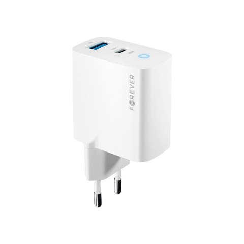 Forever ładowarka sieciowa PD QC TC-06-20AC 1x USB-C 1x USB 20W biała Forever ładowarka sieciowa PD QC TC-06-20AC 1x USB-C 1x USB 20W biała