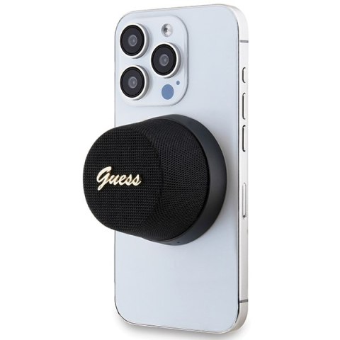 Guess głośnik Bluetooth GUWSC3ALSMK STAND MAGNETIC SCRIPT METAL czarny Guess głośnik Bluetooth GUWSC3ALSMK STAND MAGNETIC SCRIPT METAL czarny