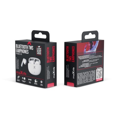 Maxlife słuchawki Bluetooth MXBE-03 TWS białe douszne Maxlife słuchawki Bluetooth MXBE-03 TWS białe douszne