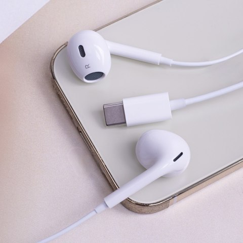 Maxlife słuchawki przewodowe MXEP-04 douszne USB-C białe Maxlife słuchawki przewodowe MXEP-04 douszne USB-C białe