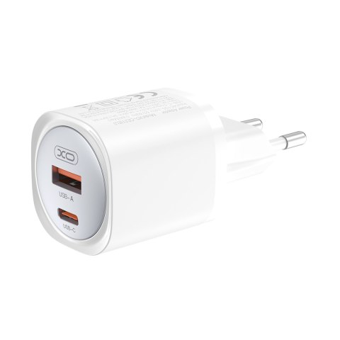 XO ładowarka sieciowa CE21 PD 33W 1x USB-C 1x USB biała XO ładowarka sieciowa CE21 PD 33W 1x USB-C 1x USB biała