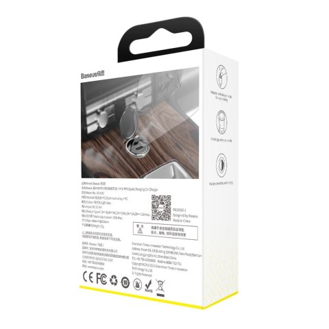 Baseus ładowarka samochodowa Tiny Star Mini PD 30W 1x USB-C szara Baseus ładowarka samochodowa Tiny Star Mini PD 30W 1x USB-C szara
