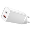 Baseus ładowarka sieciowa GaN2 Lite PD 65W 1x USB-C 1x USB biała