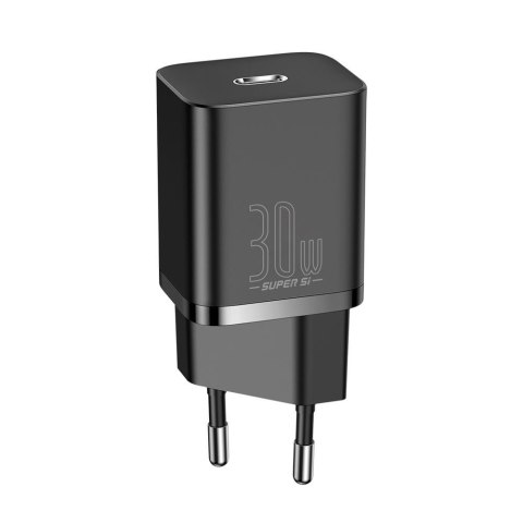 Baseus ładowarka sieciowa Super Si PD 30W 1x USB-C czarna Baseus ładowarka sieciowa Super Si PD 30W 1x USB-C czarna
