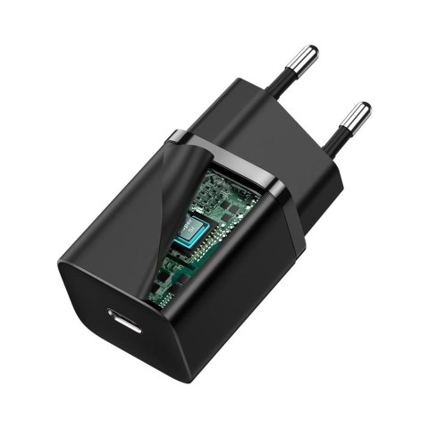 Baseus ładowarka sieciowa Super Si PD 30W 1x USB-C czarna Baseus ładowarka sieciowa Super Si PD 30W 1x USB-C czarna