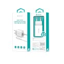 Devia ładowarka sieciowa Smart 2x USB 2,4A biała + kabel USB-C