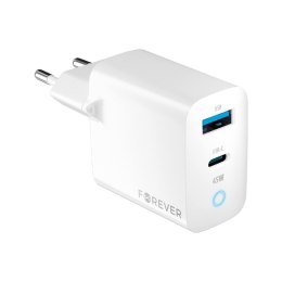 Forever ładowarka sieciowa GaN PD QC TC-06-45AC 1x USB-C 1x USB 45W biała