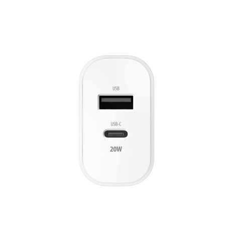 Forever ładowarka sieciowa PD QC TC-01-20AC 1x USB-C 1x USB 20W biała Forever ładowarka sieciowa PD QC TC-01-20AC 1x USB-C 1x USB 20W biała