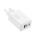 Maxlife ładowarka sieciowa PD QC MXTC-08-65ACC 2x USB-C 1x USB 65W biała