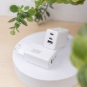 Maxlife ładowarka sieciowa PD QC MXTC-08-65ACC 2x USB-C 1x USB 65W biała