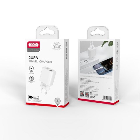 XO ładowarka sieciowa CE02C 2x USB 2,1A biała XO ładowarka sieciowa CE02C 2x USB 2,1A biała