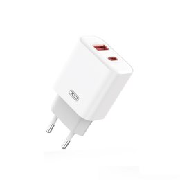 XO ładowarka sieciowa CE12 PD QC 3.0 20W 1x USB 1x USB-C biała