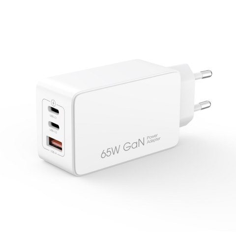 XO ładowarka sieciowa CE13 PD QC 3.0 65W 1x USB 2x USB-C biała + kabel USB-C - USB-C XO ładowarka sieciowa CE13 PD QC 3.0 65W 1x USB 2x USB-C biała + kabel USB-C - USB-C