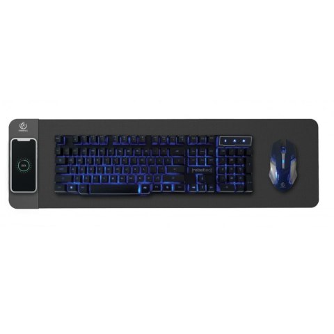 Rebeltec Ładowarka indukcyjna z podkładką pod mysz QI W400 High Speed 10W czarna Rebeltec Ładowarka indukcyjna z podkładką pod mysz QI W400 High Speed 10W czarna